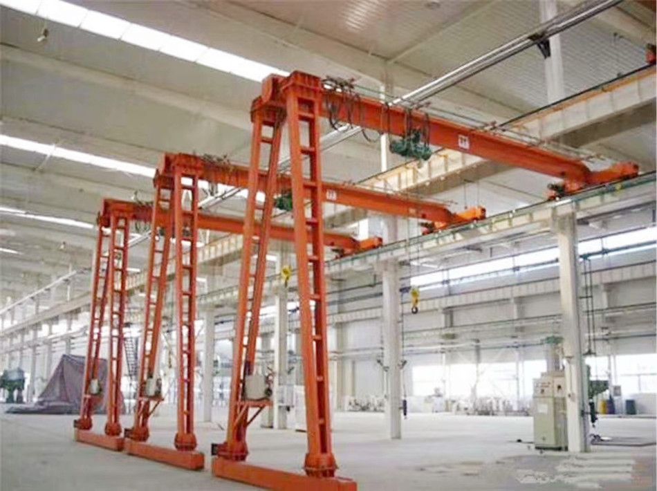 青島龍門吊，電動葫蘆半腿單梁門式起重機